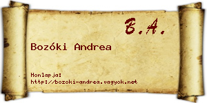 Bozóki Andrea névjegykártya