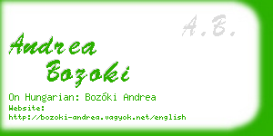 andrea bozoki business card